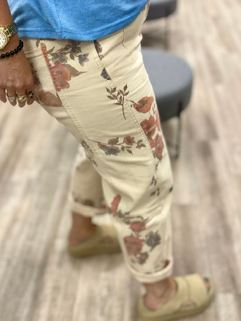The Painted Petal Jeans in Light Khaki
