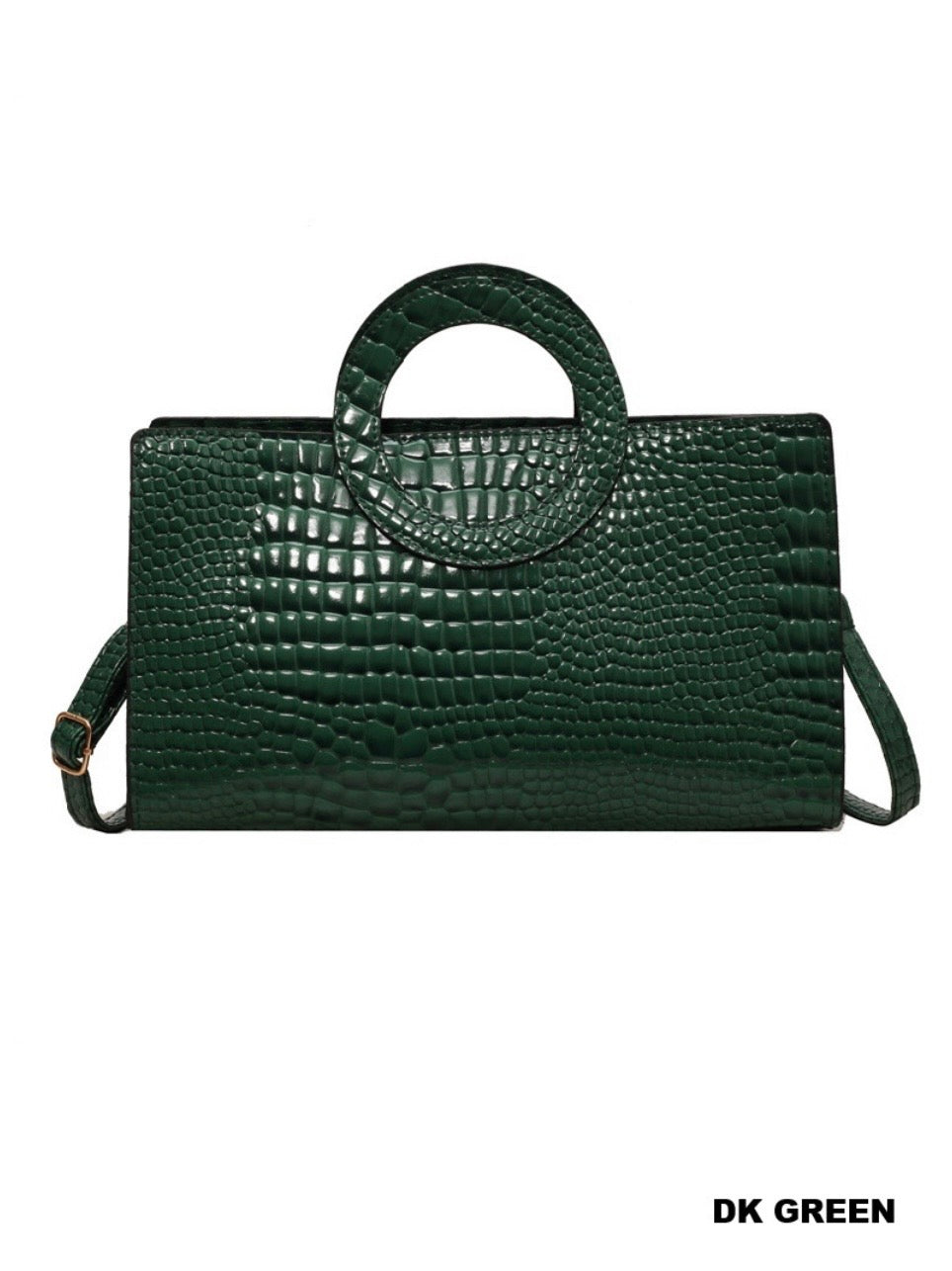 Crocodile Pattern Bag In Brown, Black, Red, and Green