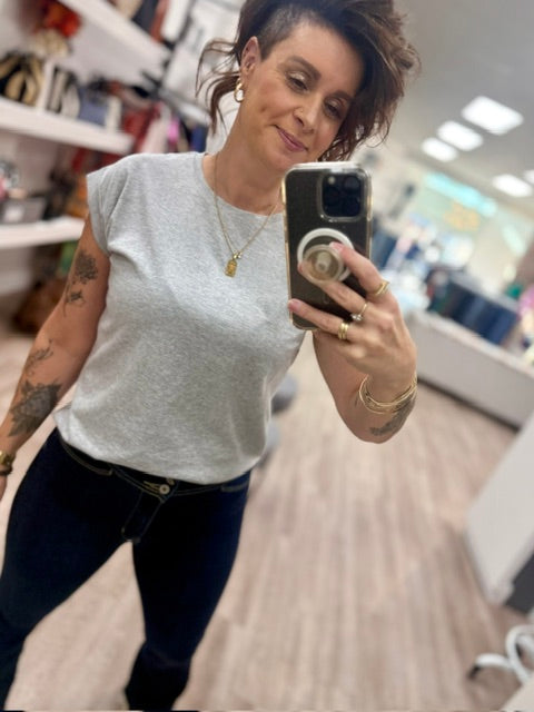The Remi Tee in Heather Grey