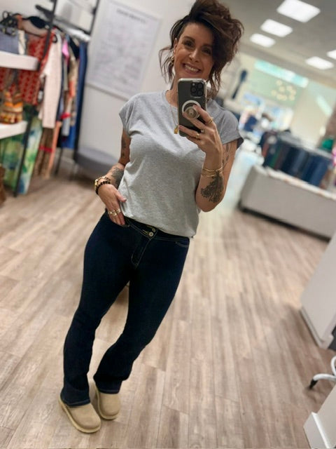 The Remi Tee in Heather Grey