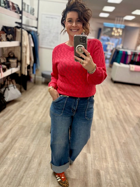 Poppy Pullover in Rose Garden