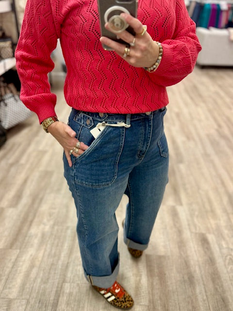 Hunter High Rise 90's Wide Leg Jeans