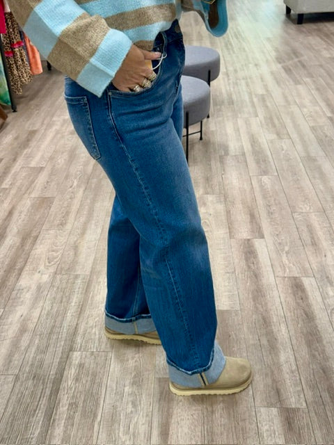 Risen Weekend Slouchy Roll-Up Jeans