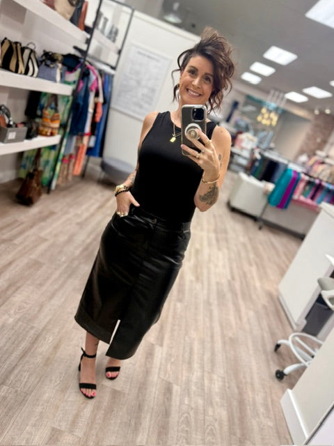 The After Dark Faux Leather Skirt