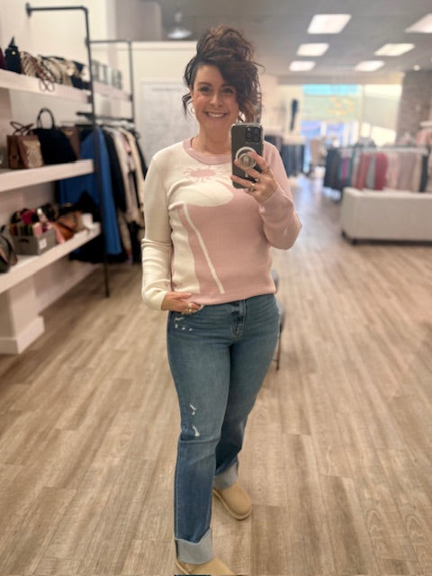 Floral Mauve Sweater
