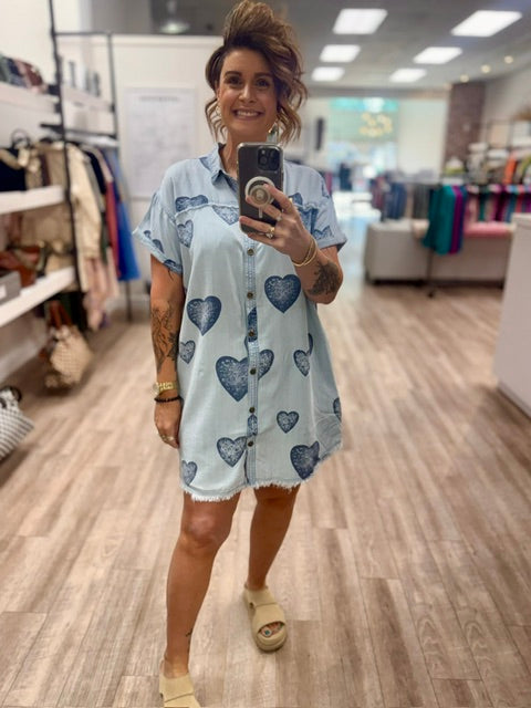 Sweet on You Dress in Light Denim