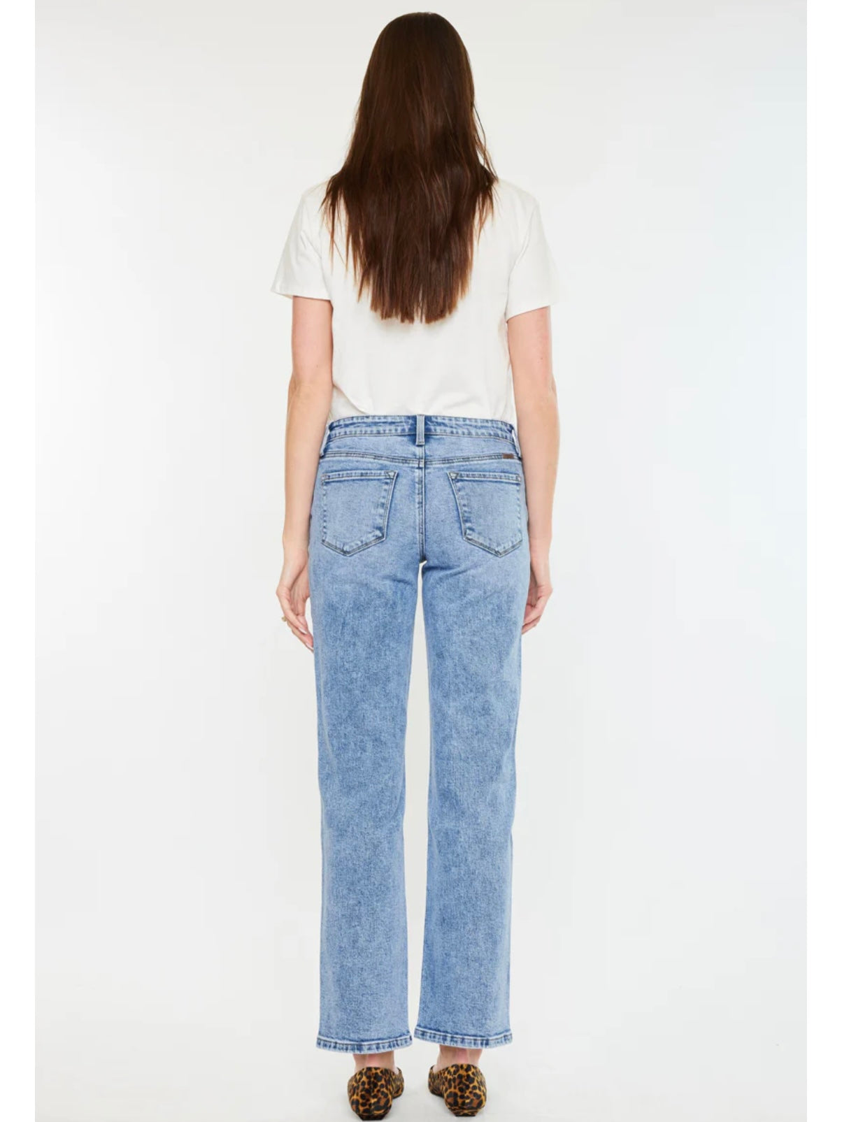 Tamia Mid Rise Cropped Straight Jeans