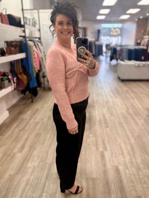 The Blush Ribbon Knit in Cameo Rose