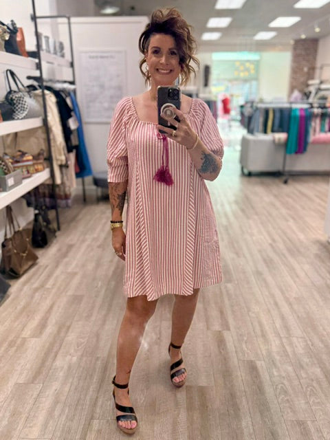 Market Day Dress in Malibu Pink