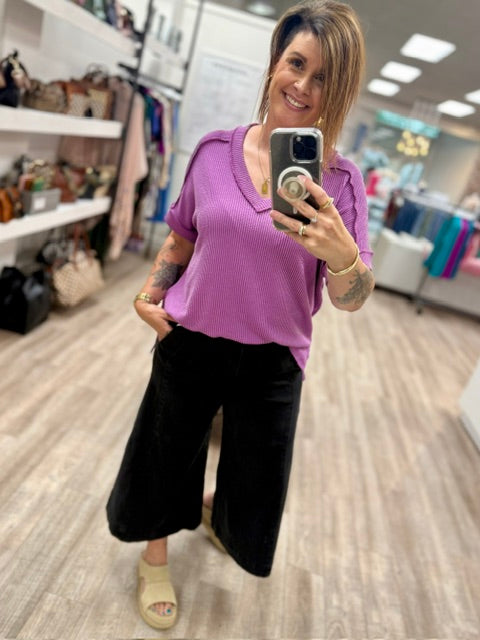 The Main Street Tee in Plum