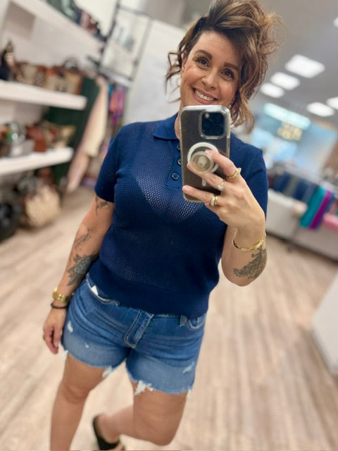 Navy Market Polo