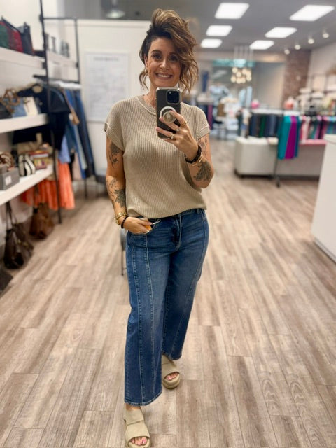 The Camden Sweater Vest in Mocha