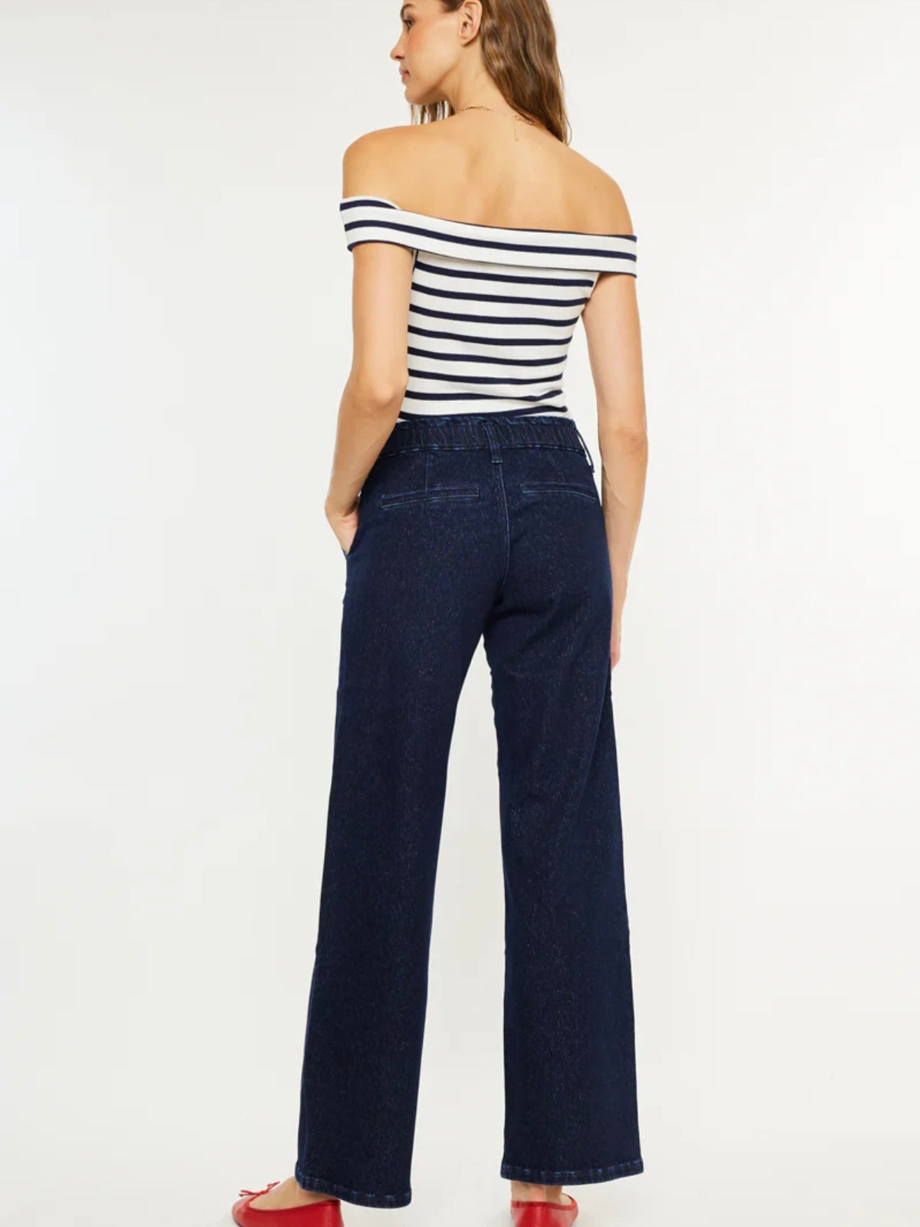 Kayla High Rise Trouser Wide Leg Jeans
