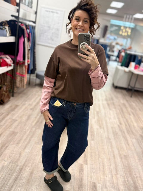 The Social Club Tee in Mahogany