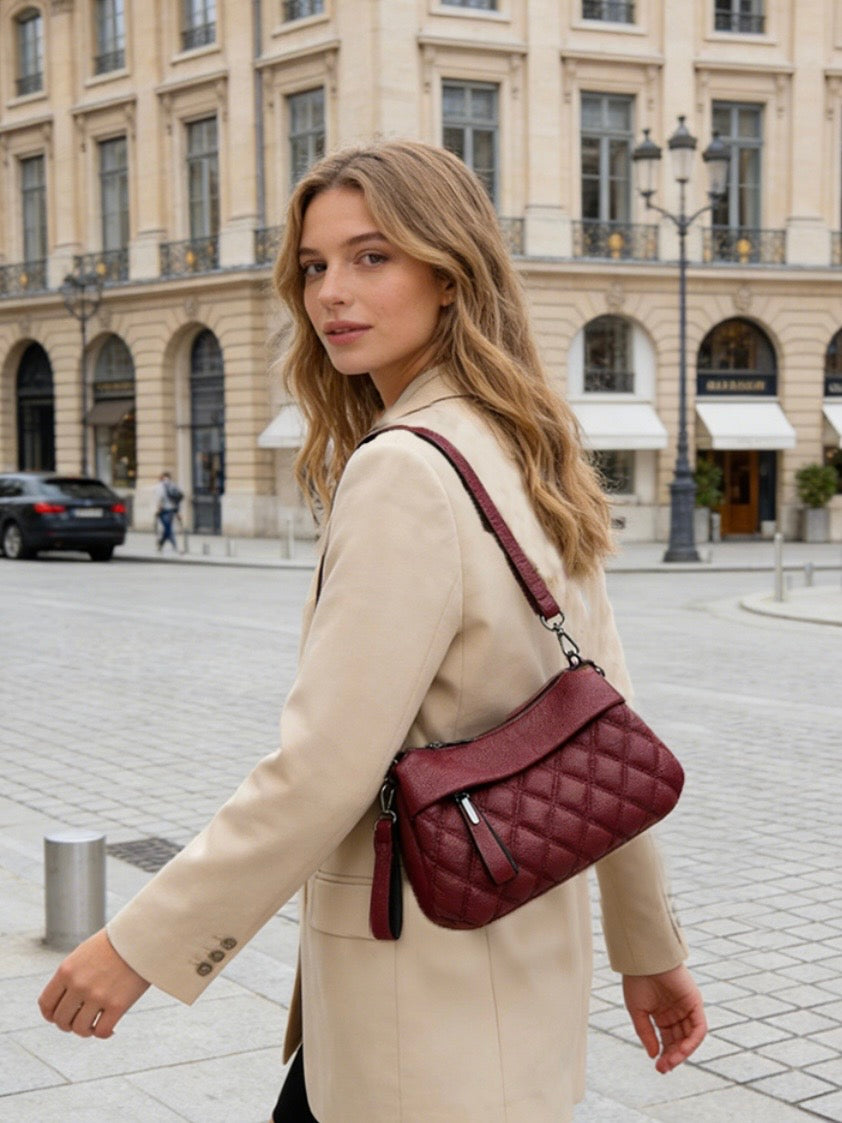 Diamond Quilted Crossbody Shoulder Bag