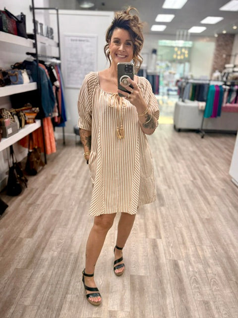 Market Day Dress in Toffee