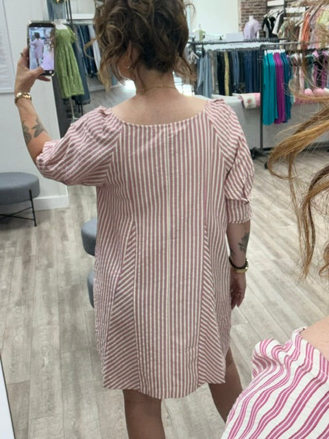 Market Day Dress in Malibu Pink