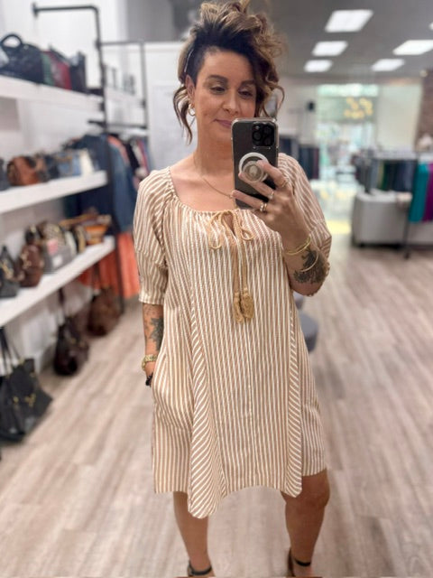 Market Day Dress in Toffee
