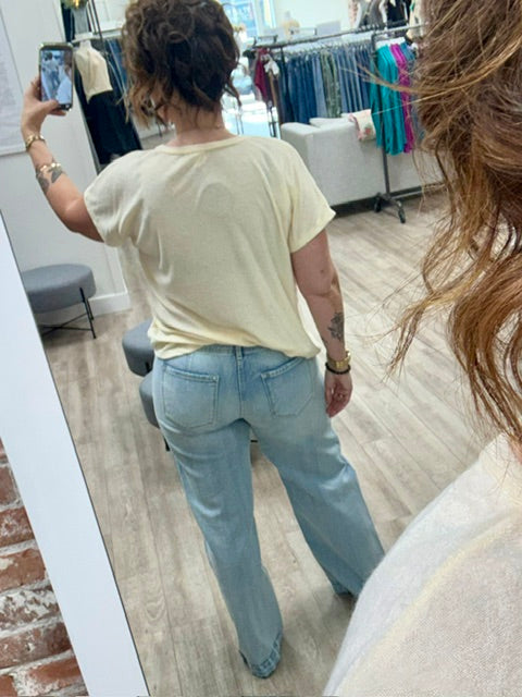 Luna Mid Rise Wide Leg Jeans