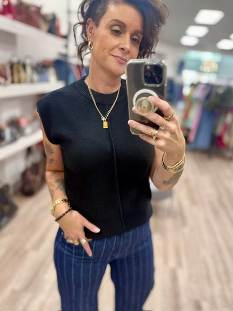 The Everyday Knit Vest in Black