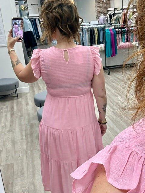 Picnic Date Dress in Candy Pink