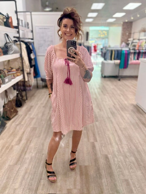 Market Day Dress in Malibu Pink
