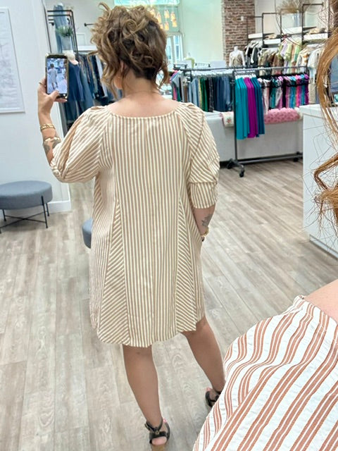 Market Day Dress in Toffee