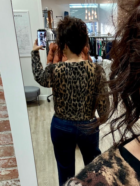 Tesni V-Neck Cardi in Brown