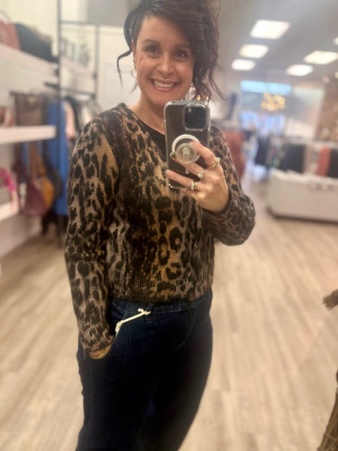 Tesni V-Neck Cardi in Brown