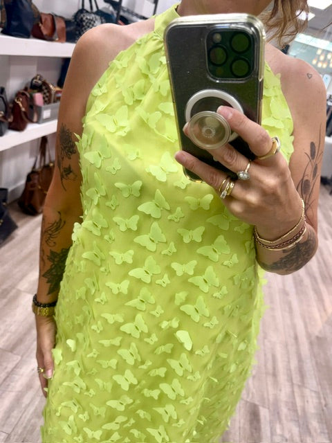 Bridgerton Butterfly Effect Dress in Lime